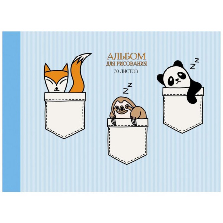 Альбом для рисования Канц-Эксмо Кармашки А4 30 листов