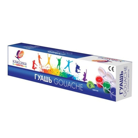 Гуашь Луч Классика 6 цветов