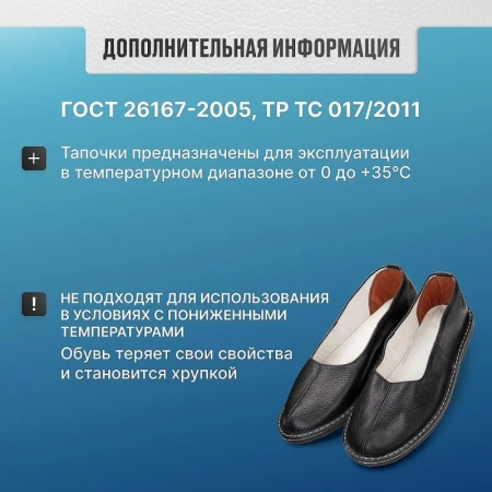 Тапочки кожаные (чувяки) черные размер 37