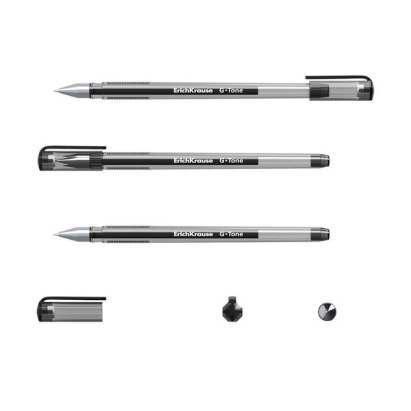 Ручка гелевая неавтоматическая ErichKrause G-Tone черная (толщина линии  0.4 мм)