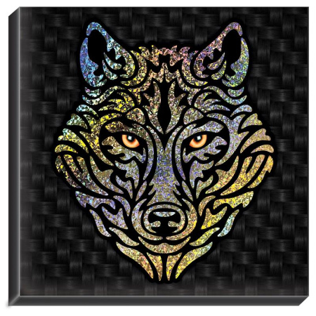 Набор для изготовления картины Клевер Сильвер-арт Волк