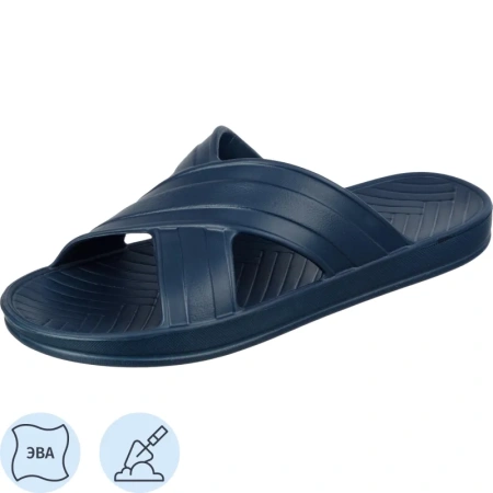 Тапочки резиновые (сланцы) Evart Немо ЭВА синие (размер 41)