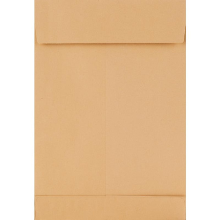 Пакет почтовый Gusset В4 из крафт-бумаги стрип 250х353 мм (130 г/кв.м, 200 штук в упаковке)