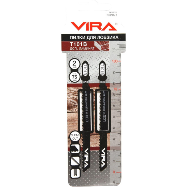 Пилка для лобзика Vira Rage T101B 2 штуки (552027)