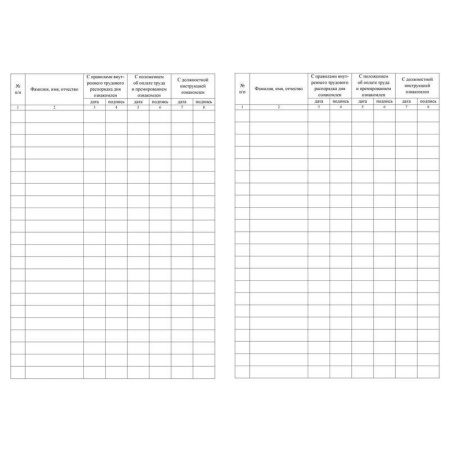 Журнал ознакомления с правилами внутреннего трудового распорядка дня, иными локальными актами, связанными с трудовой деятельностью работника (32 листа, скрепка, обложка офсет, 2 штуки в упаковке)