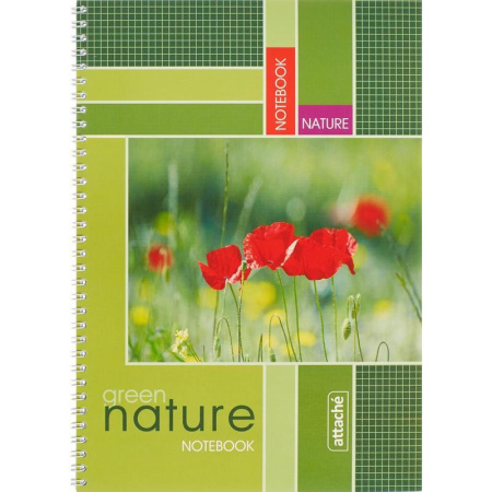 Тетрадь общая Attache,(А4, 60 листов, клетка, на спирали)