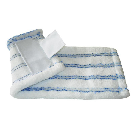 Насадка МОП плоская ЭкоКоллекция микрофибра 40x11 см белая/синяя