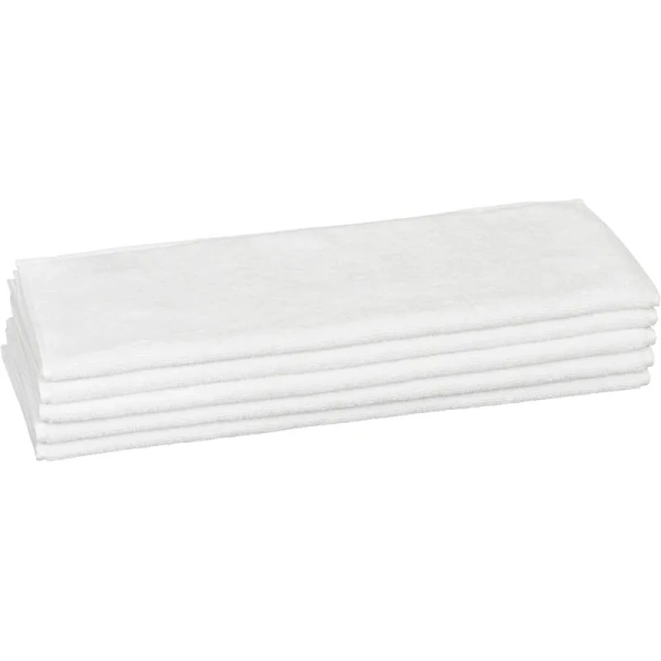 Полотенце махровое Luscan 70х130 см 500 г/кв.м белое 5 штук в упаковке