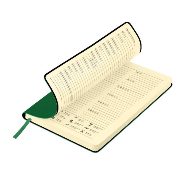 Ежедневник недатированный Lamark Magic искусственная кожа Soft Touch A5  128 листов зеленый (143х207 мм)