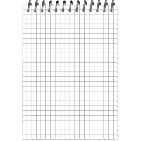 Блокнот Attache Selection Fluid A6 80 листов серый/голубой в клетку на спирали (101х145 мм)