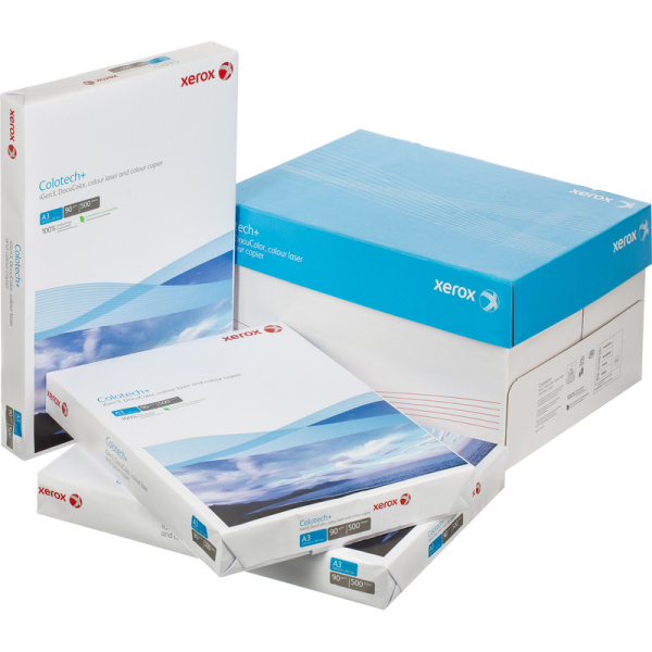 Бумага для цветной лазерной печати Xerox Colotech + ( A3, 90 г/кв.м, 500  листов, 003R94642)