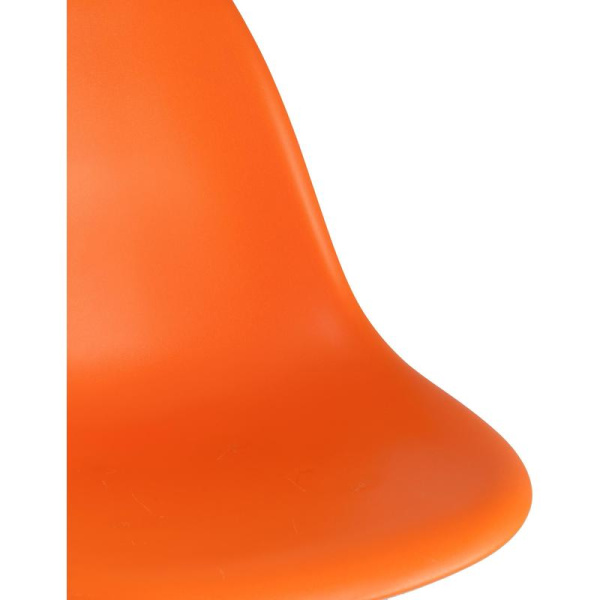 Стул для столовых Eames оранжевый (пластик, металл/дерево)