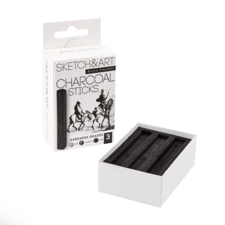 Уголь прессованный Sketch&Art черный 3 штуки (25-001) Уголь прессованный Sketch&Art черный 3 штуки (25-001)