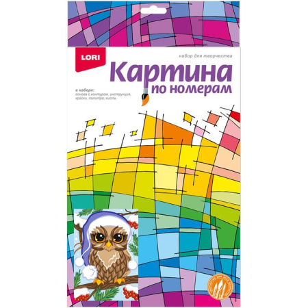 Картина по номерам Lori Зимняя совушка