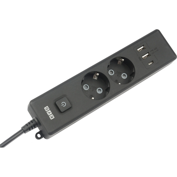 Удлинитель Power Cube 2 розетки + USB 1.9 м с заземлением и выключателем  (PC-5B-2M)