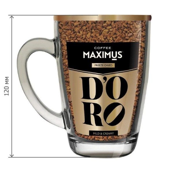 Кофе растворимый подарочный Maximus D'oro в кружке 70 г