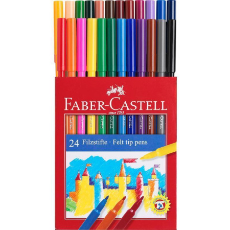 Фломастеры Faber-Castell смываемые 24 цвета Фломастеры Faber-Castell смываемые 24 цвета