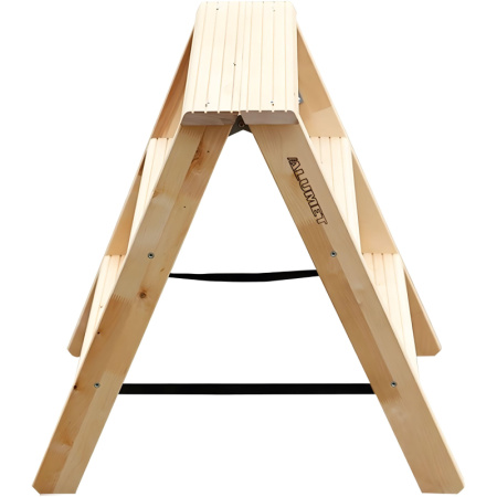 Стремянка деревянная двусторонняя 2х3 ступени Алюмет (WDS3203)