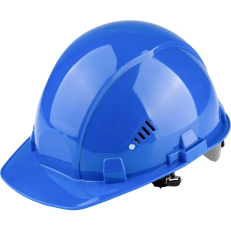 Каска защитная TOPFORT Стандарт 206 синяя с храповым механизмом