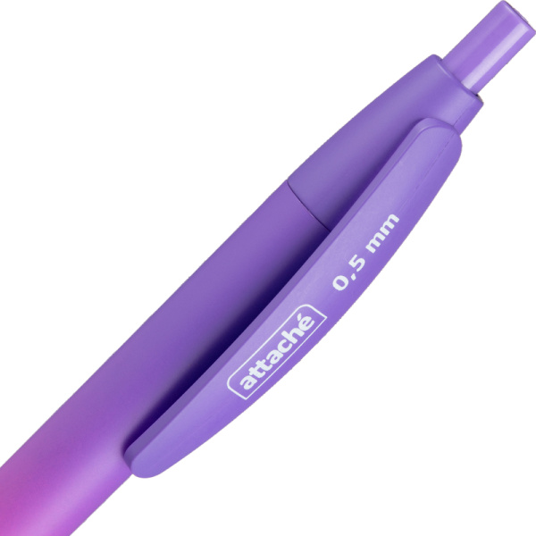 Ручка шариковая автоматическая Attache Градиент синяя корпус soft touch  (толщина линии 0.5 мм)