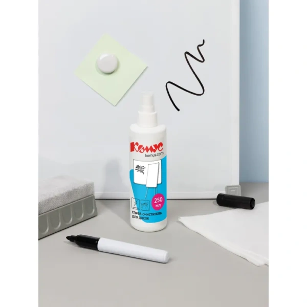 Спрей для чистки маркерных досок Комус 250 мл