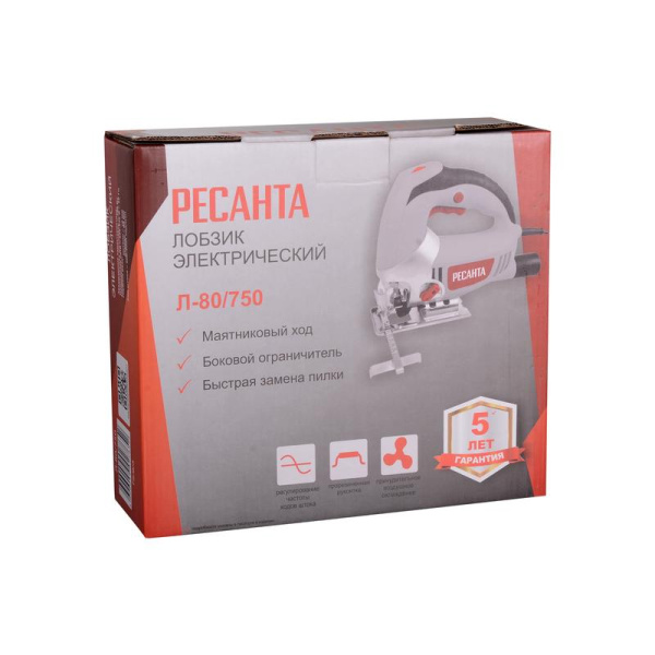 Электролобзик сетевой Ресанта Л-80/750 (75/9/3)