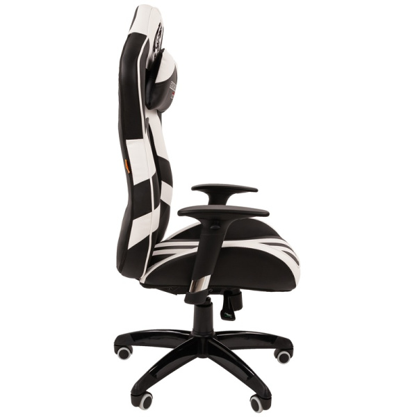 Кресло игровое Chairman Game 25 белое/черное (искусственная кожа, пластик)
