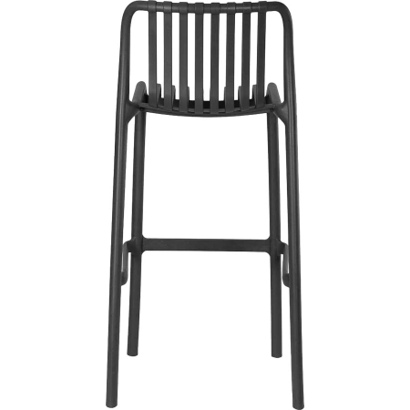 Стул барный Dobrin Chloe bar тёмно-серый/чёрный (пластик/пластик)