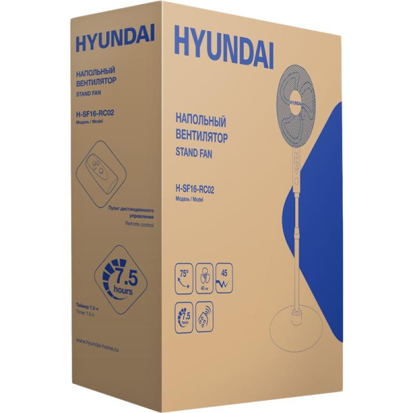 Вентилятор Hyundai H-SF16-RC02 белый