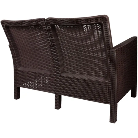 Диван двухместный TDT (коричневый, 1140х590х800 мм)