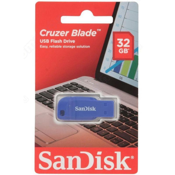 Флеш-память USB 2.0 32 ГБ SanDisk Cruzer Blade (SDCZ50C-032G-B35BE)