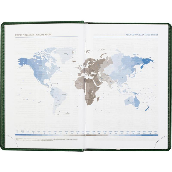 Ежедневник датированный 2023 год Attache Вива искусственная кожа А6 168  листов зеленый (100x150 мм)