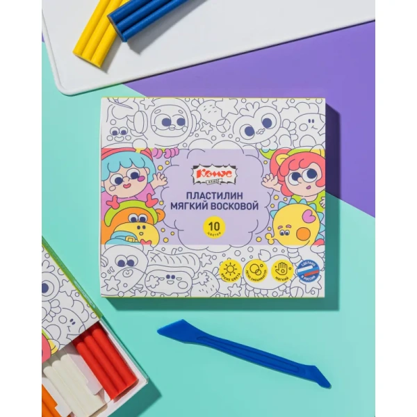 Пластилин  восковой Комус Класс Миники 10 цветов 150 г