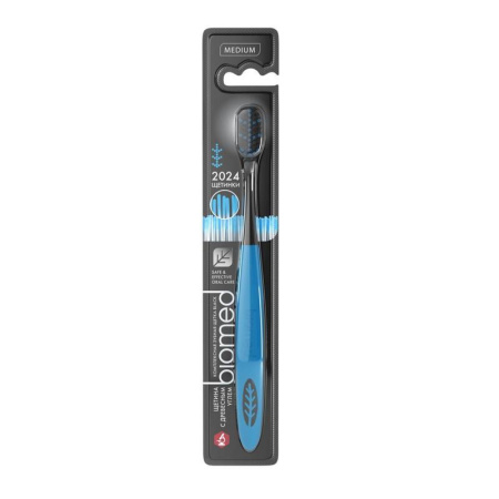 Зубная щетка Biomed Black средней жесткости (цвет в ассортименте)