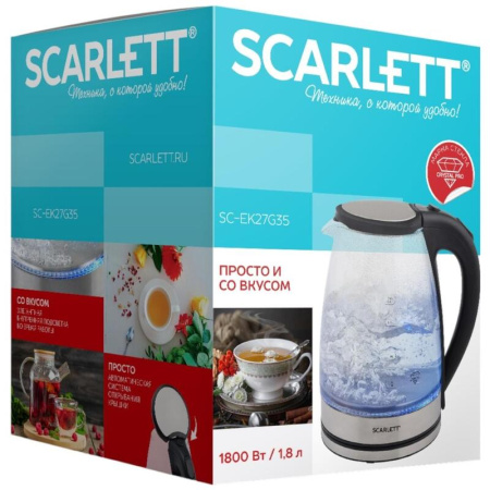 Чайник электрический Scarlett SC-EK27G35 серебристый Чайник электрический Scarlett SC-EK27G35 серебристый