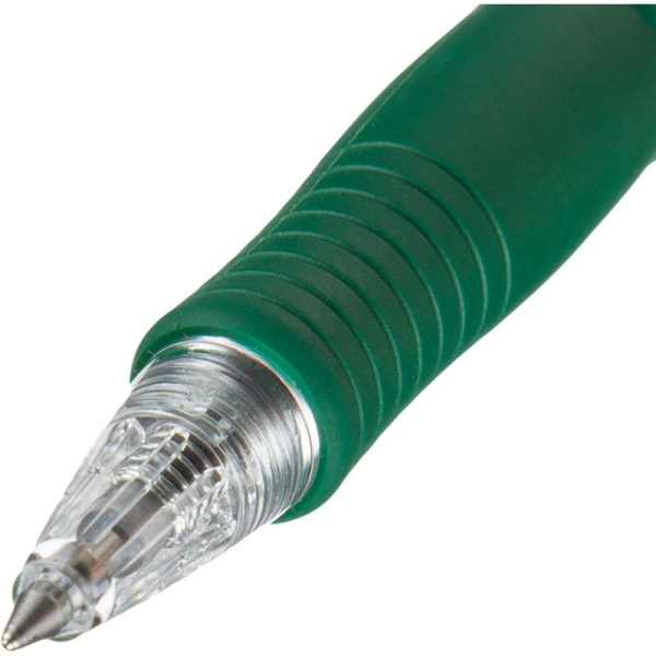 Ручка шариковая автоматическая Pilot BPGP-10R-F G Super grip зеленая  (толщина линии 0.22 мм)