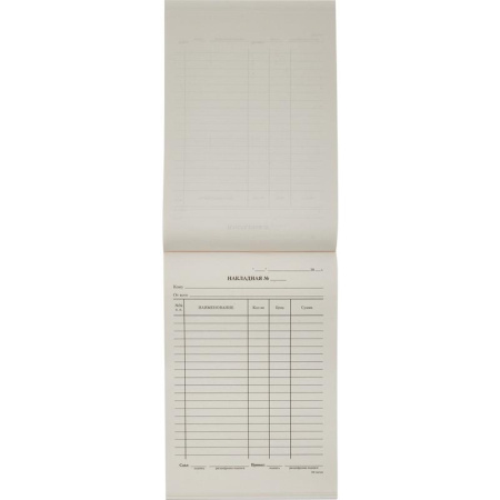 Бланк Накладная газетная бумага А5 (135х195 мм, 20 книжек по 100 листов)