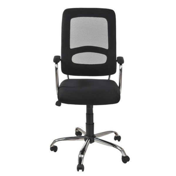 Кресло для руководителя Форс черное (сетка/ткань, металл)
