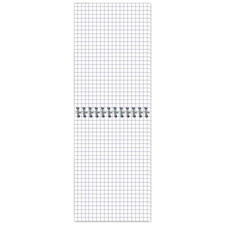 Блокнот Микровельвет А6 50 листов синий в клетку на спирали (101х145 мм)