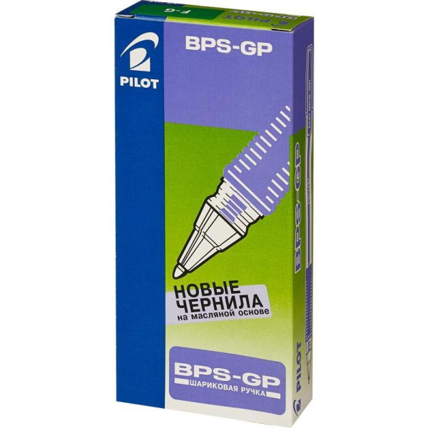Ручка шариковая Pilot BPS-GP-F зеленая (толщина линии 0.32 мм)
