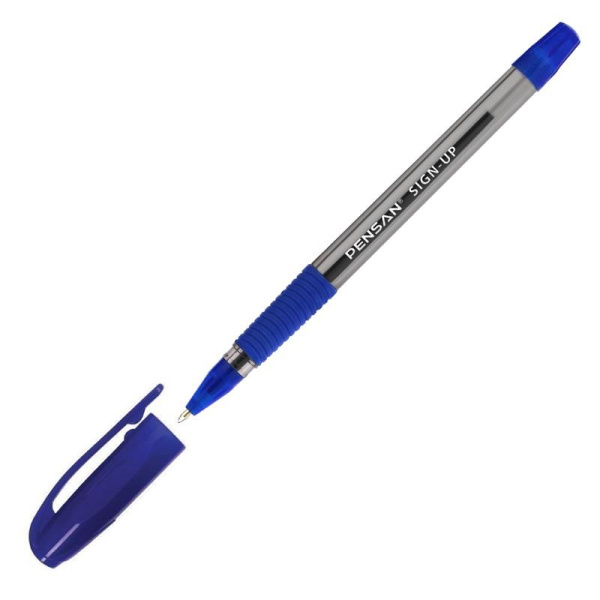 Ручка шариковая неавтоматическая Pensan Sign Up синяя (толщина линии 0.7  мм)