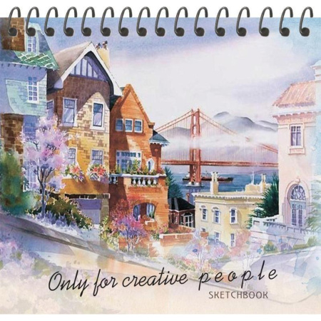 Скетчбук Проф-пресс Весенняя улица А6+ 80 листов