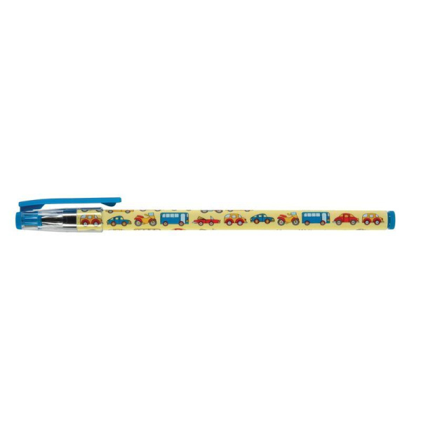 Ручка шариковая неавтоматическая Bruno Visconti HappyWrite Машинки синяя  (толщина линии 0.5 мм) (артикул производителя 20-0215/01)