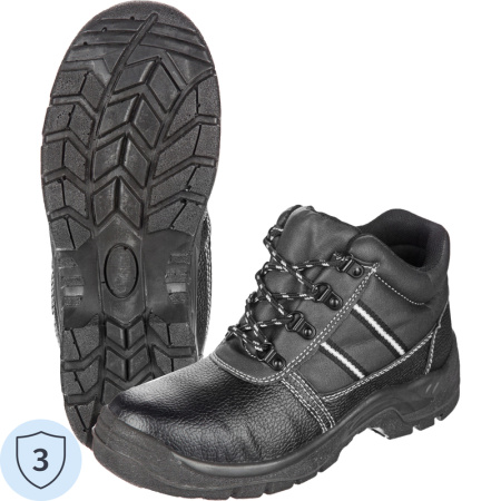 Ботинки рабочие Аскет ПУ из микрофибры черные (размер 46)