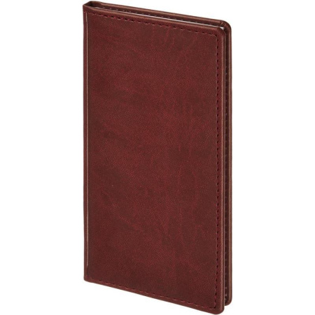 Еженедельник датированный 2021 год Attache Сиам искусственная кожа 64 листа бордовый (90x160 мм)