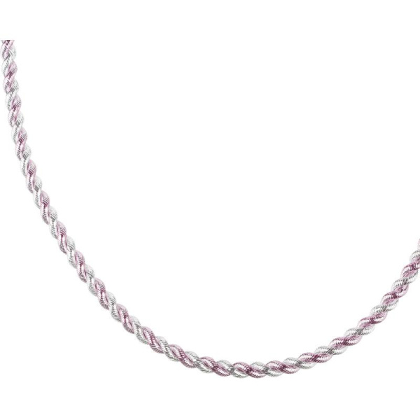Мишура № 4 серебристая/розовая (200x1.5 см)