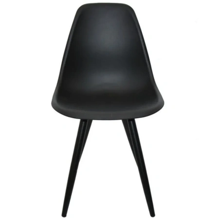 Стул обеденный Комус Eames Plast чёрный (пластик, металл)