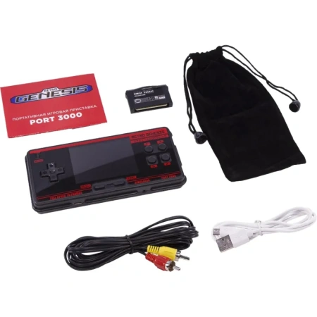 Игровая приставка (консоль) Retro Genesis Port 3000 чёрная + 4000 игр  (Pkt201)