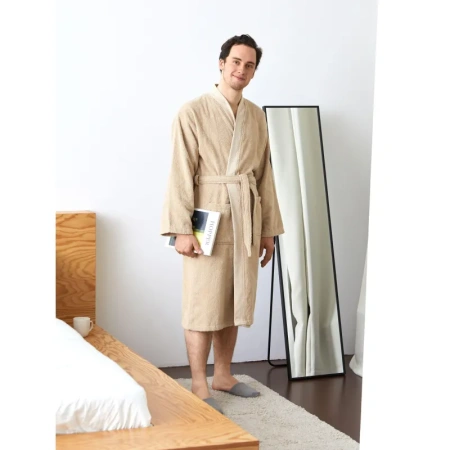 Халат махровый Комус Delray 54 (XXL) бежевый