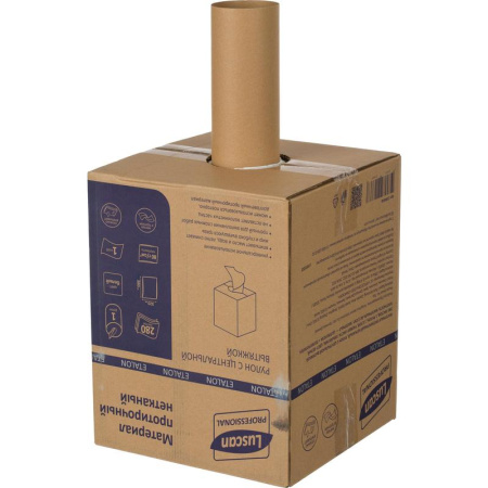 Нетканый протирочный материал Luscan Professional W1 белый 280 листов в  рулоне